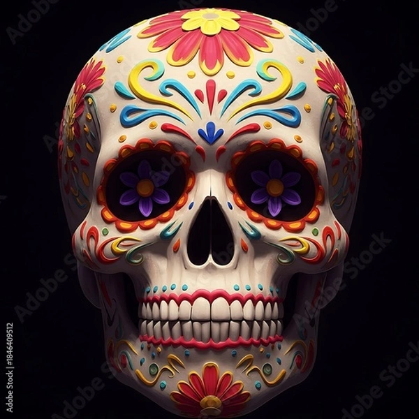 Obraz 彩り骸骨の祝祭