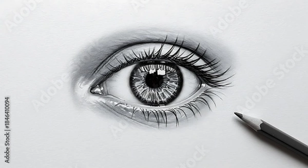 Obraz 鉛筆の瞳孔