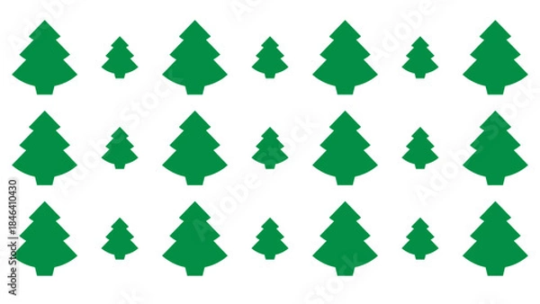 Obraz Seamless Christmas Tree Pattern Illustration