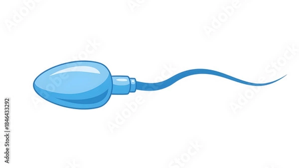 Obraz Sperm Cell Illustration with Tail.