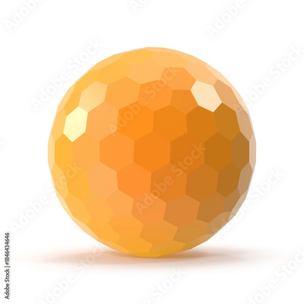Obraz Faceted Orange Sphere 3D Render