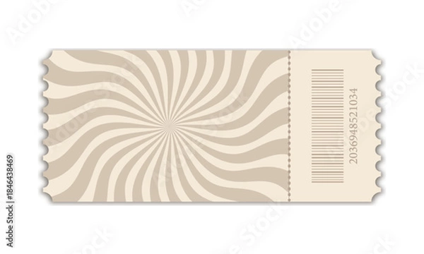 Fototapeta Ticket template on white background.