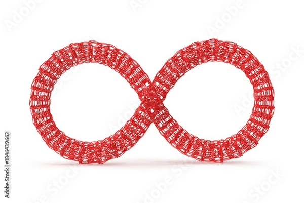 Obraz Red Textured Infinity Symbol