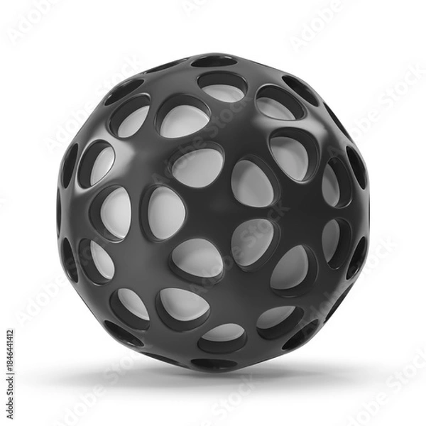 Obraz Abstract Perforated Sphere - 3d Render