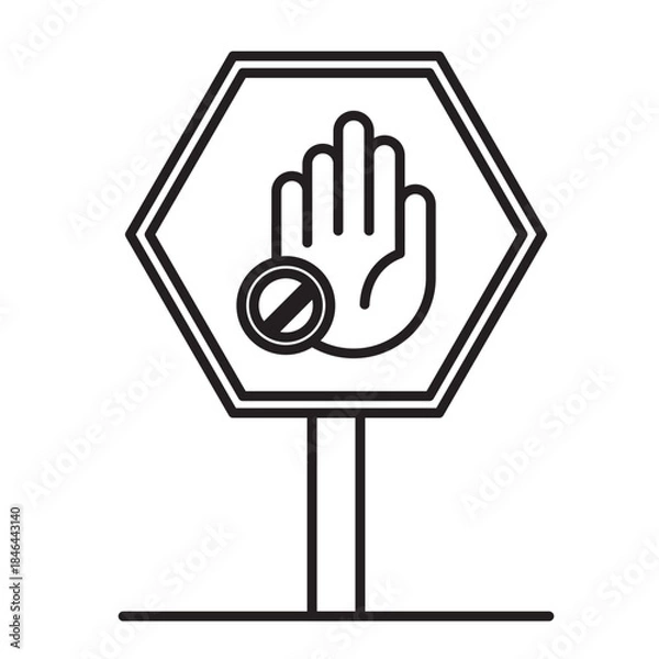 Fototapeta Stop Sign Icon