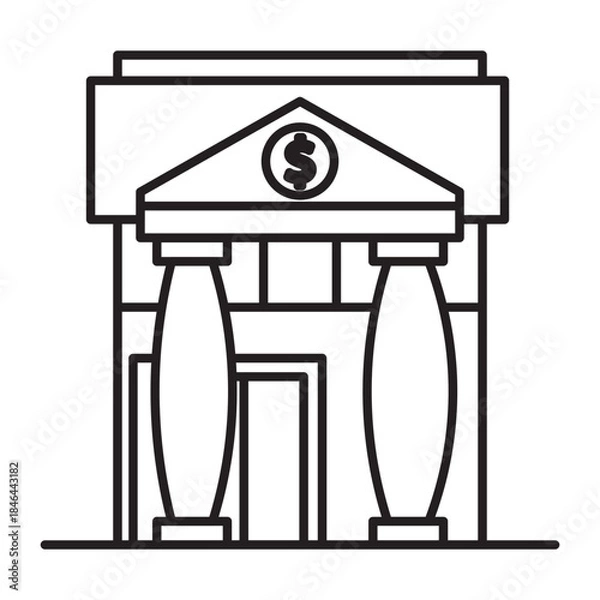 Fototapeta Bank Icon