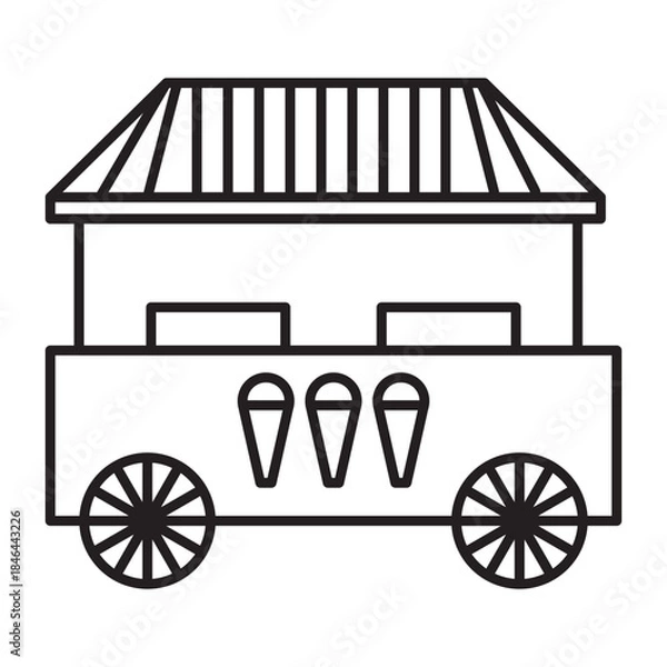 Obraz Ice Cream Cart Icon