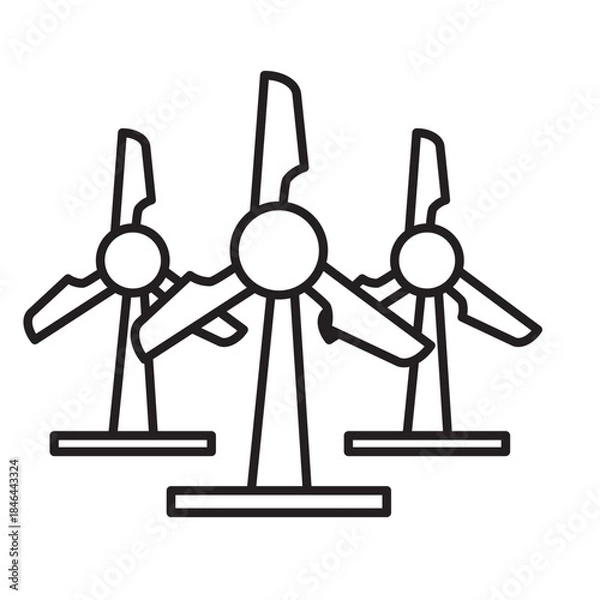Fototapeta Eolic Turbine Icon