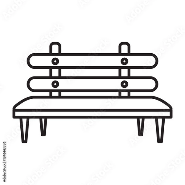 Fototapeta Bench Icon