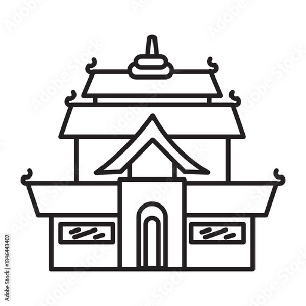 Fototapeta Temple Icon