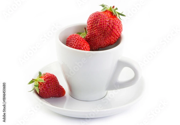 Obraz Strawberries in a white cup