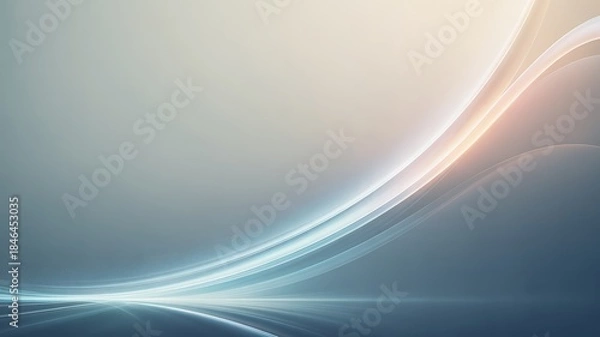 Obraz Modern abstract background with glowing blue and orange curves