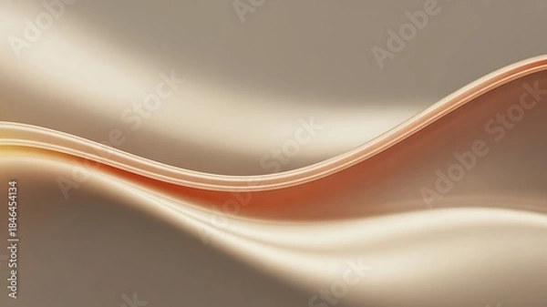 Obraz Elegant golden wave design with soft gradient background