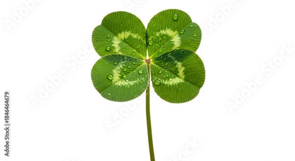 Obraz Four leaf clover isolated on transparent background