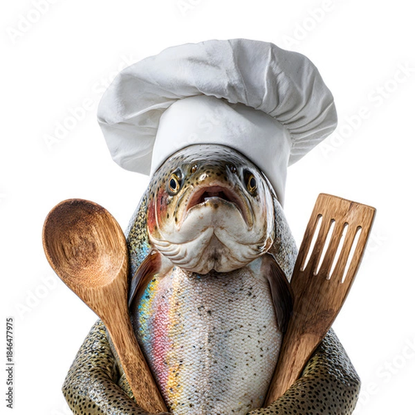 Obraz chef salmon
