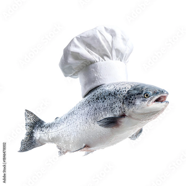 Obraz chef salmon