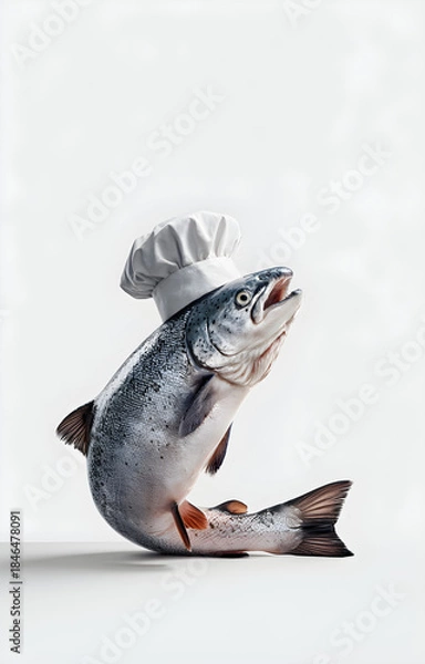 Obraz chef salmon