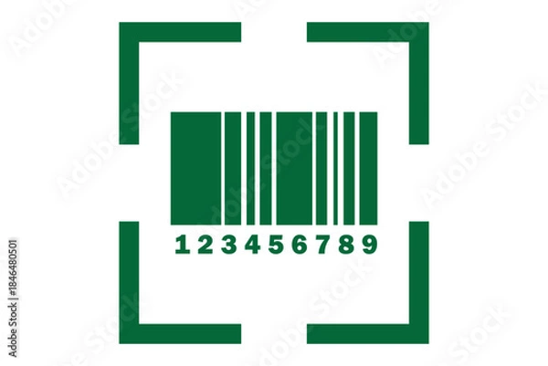 Fototapeta QR code icon. Simple digital scanning QR code label. Vector illustration. EPS 10 