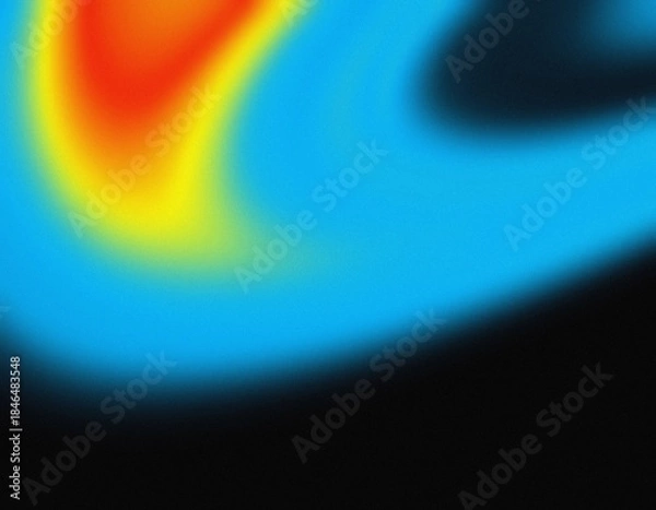 Fototapeta Smooth Abstract Color Flow Background with Neon Gradient Effect