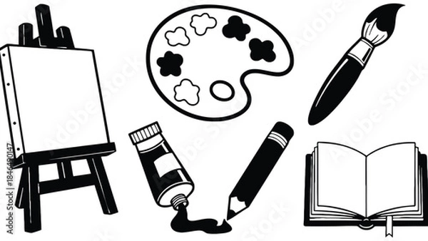 Obraz Artist's creative tools for painting and drawing