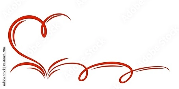 Obraz Stylized symbol with red heart. 