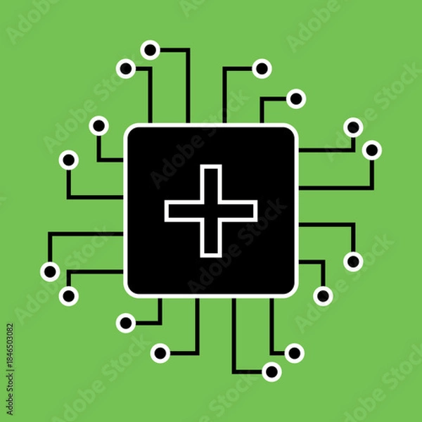 Obraz Biotech Chip icon desigbn
