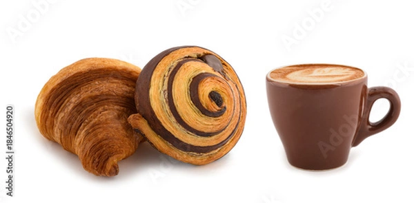 Fototapeta Cappuccino and brioches