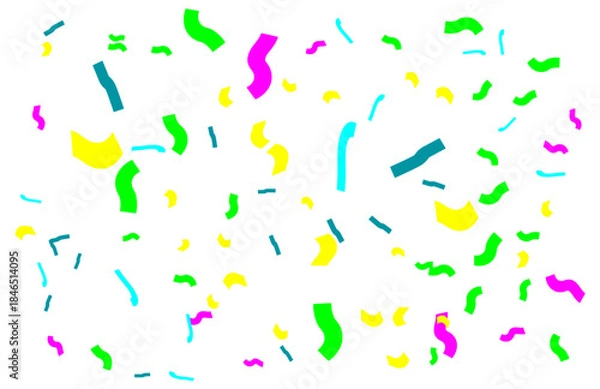 Obraz Bright Colorful Scattered Confetti Explosion