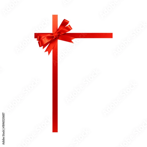 Obraz Red ribbon with bow
