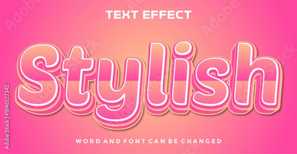 Fototapeta Stylish editable text effect