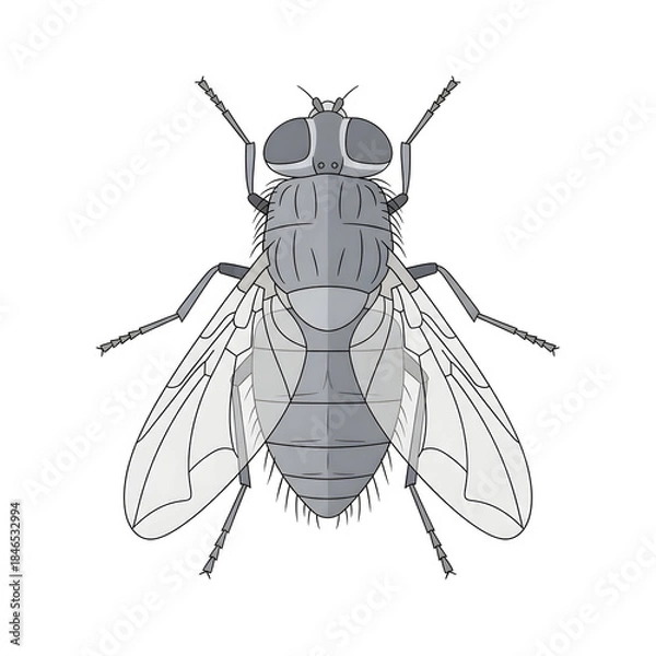 Obraz Detailed Illustration of a Fly Insect.