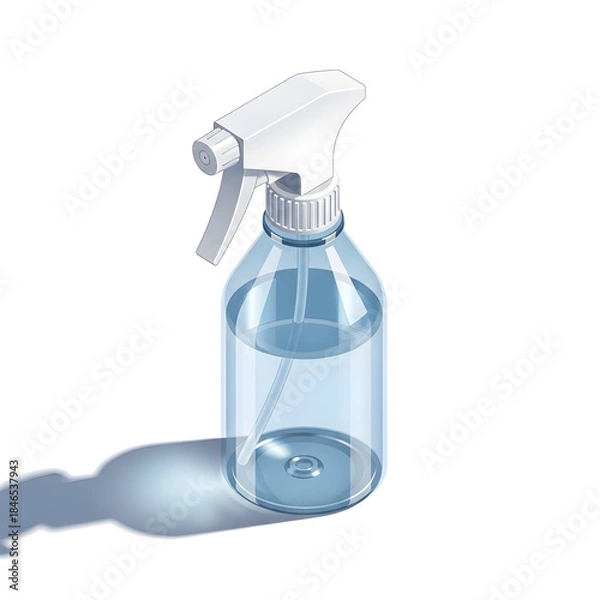 Obraz Clear Spray Bottle with White Trigger.