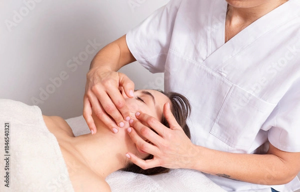 Obraz Massaggio sulla guancia