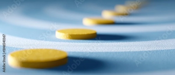 Obraz goal setting concept with path markers leading forward