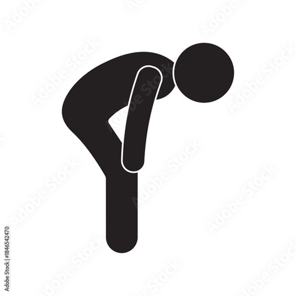 Fototapeta flat icon vector of tired person resting