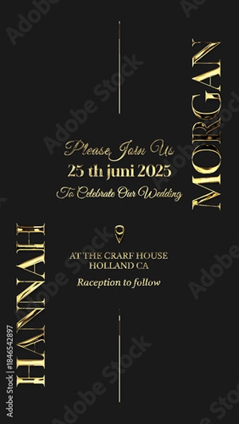 Obraz Wedding Invitation Animation 06