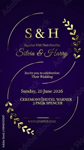 Obraz Wedding Invitation Animation 05