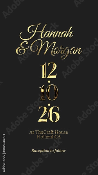 Obraz Wedding Invitation Animation 07