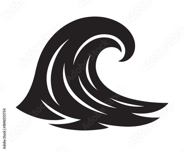 Obraz Mega Bundle of Diverse Ocean Wave Icons and Graphics - Line Art, Solid, and Japanese Styles Vector