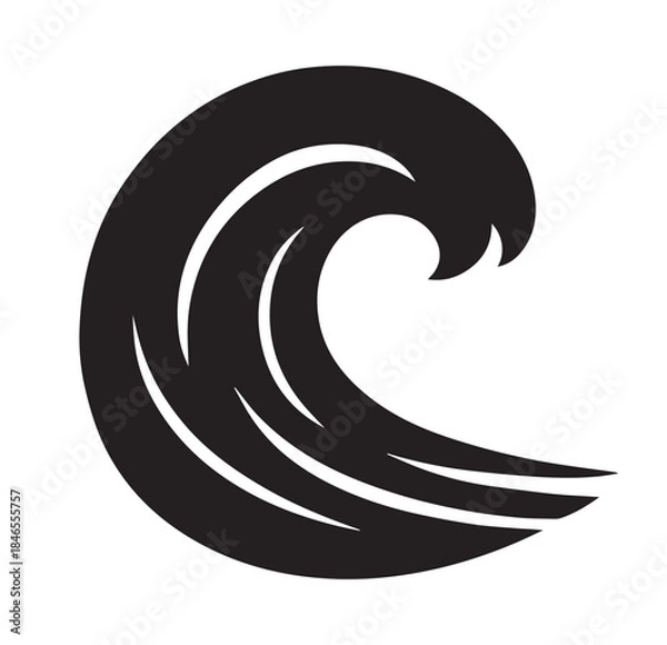 Obraz Mega Bundle of Diverse Ocean Wave Icons and Graphics - Line Art, Solid, and Japanese Styles Vector