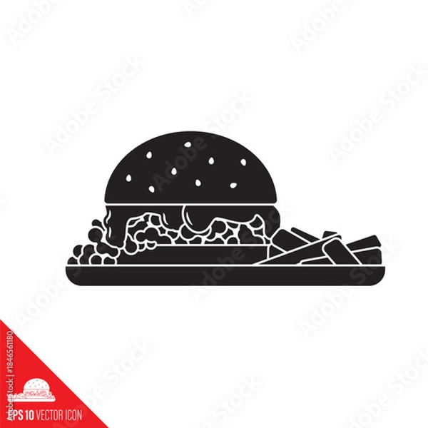 Obraz Sloppy Joe meal vector symbol