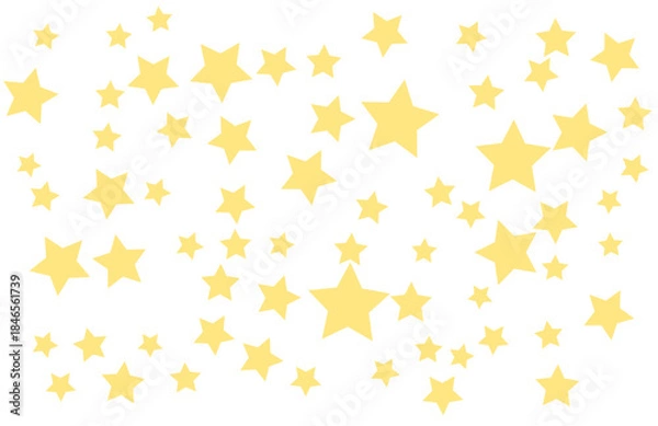 Obraz Scattered Yellow Star Pattern Background for Celebration and Design