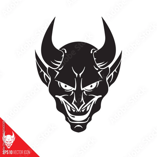 Fototapeta Devil face vector symbol