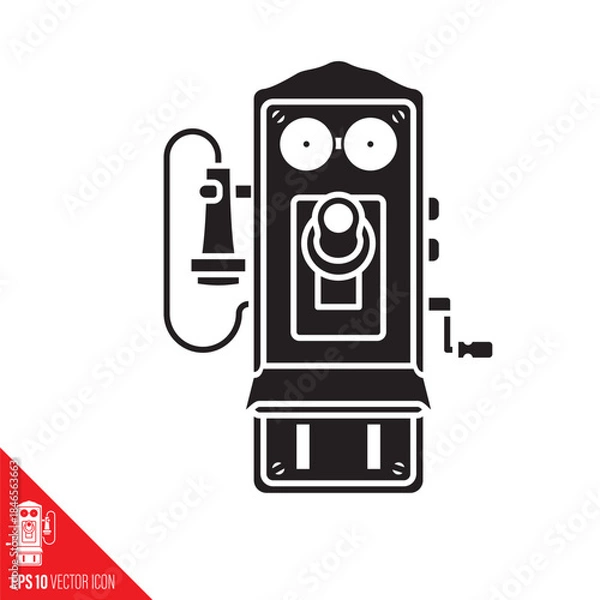 Obraz Vintage telephone vector symbol