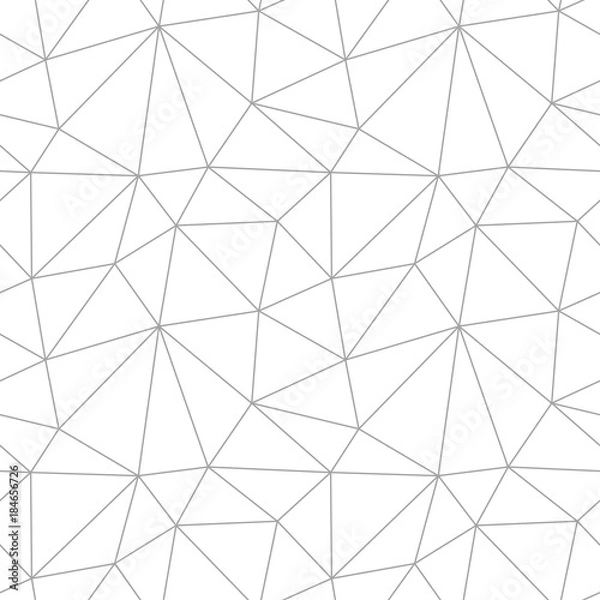 Obraz Polygonal seamless background. Geometric line gray pattern for wallpapers and textile