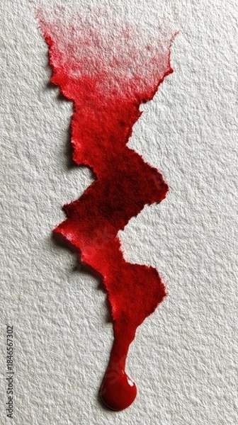 Obraz Abstract Red Glitter Splash Against Silver Glitter Background With Dripping Effect