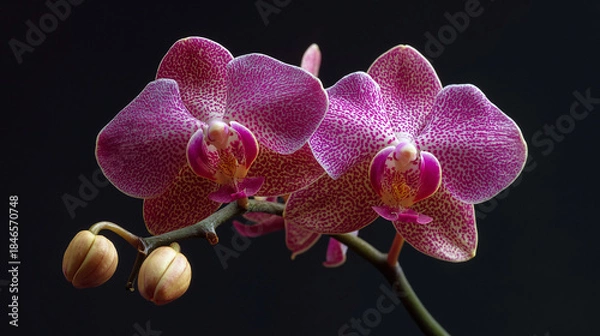 Obraz orchid on black background