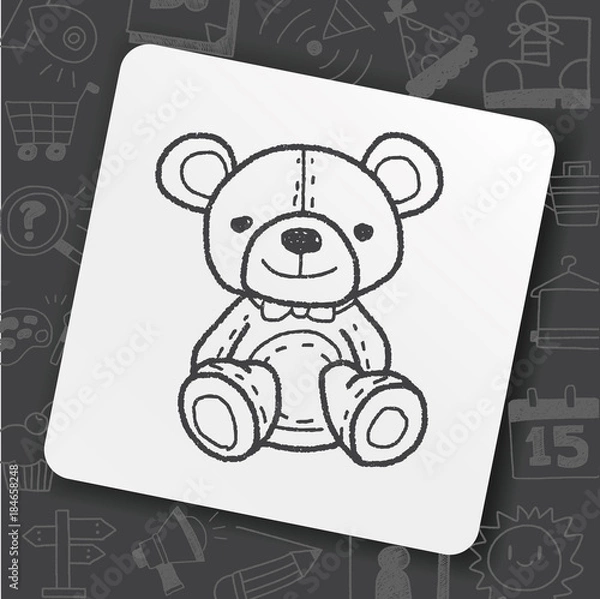Obraz bear doodle