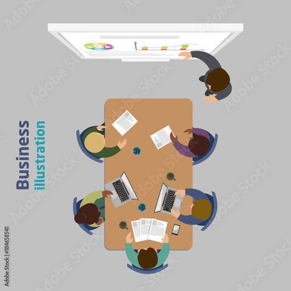 Obraz Business presentation. Flat design.