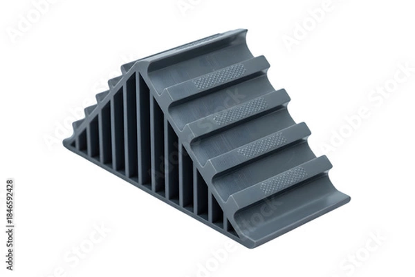 Fototapeta wheel chock used for vehicle safety . Isolated on transparent background, png